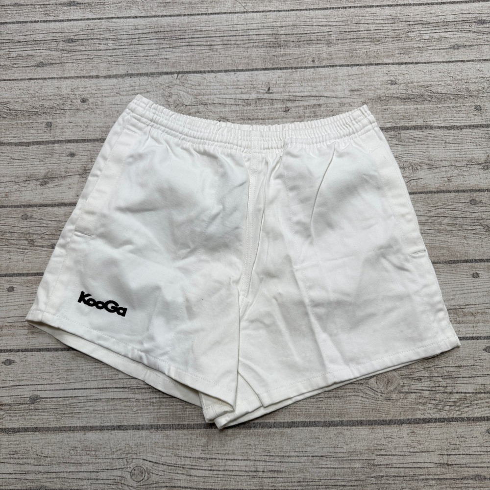 NEW KooGa Murrayfield Rugby Shorts Youth 30 White Athletic Training Sportswear